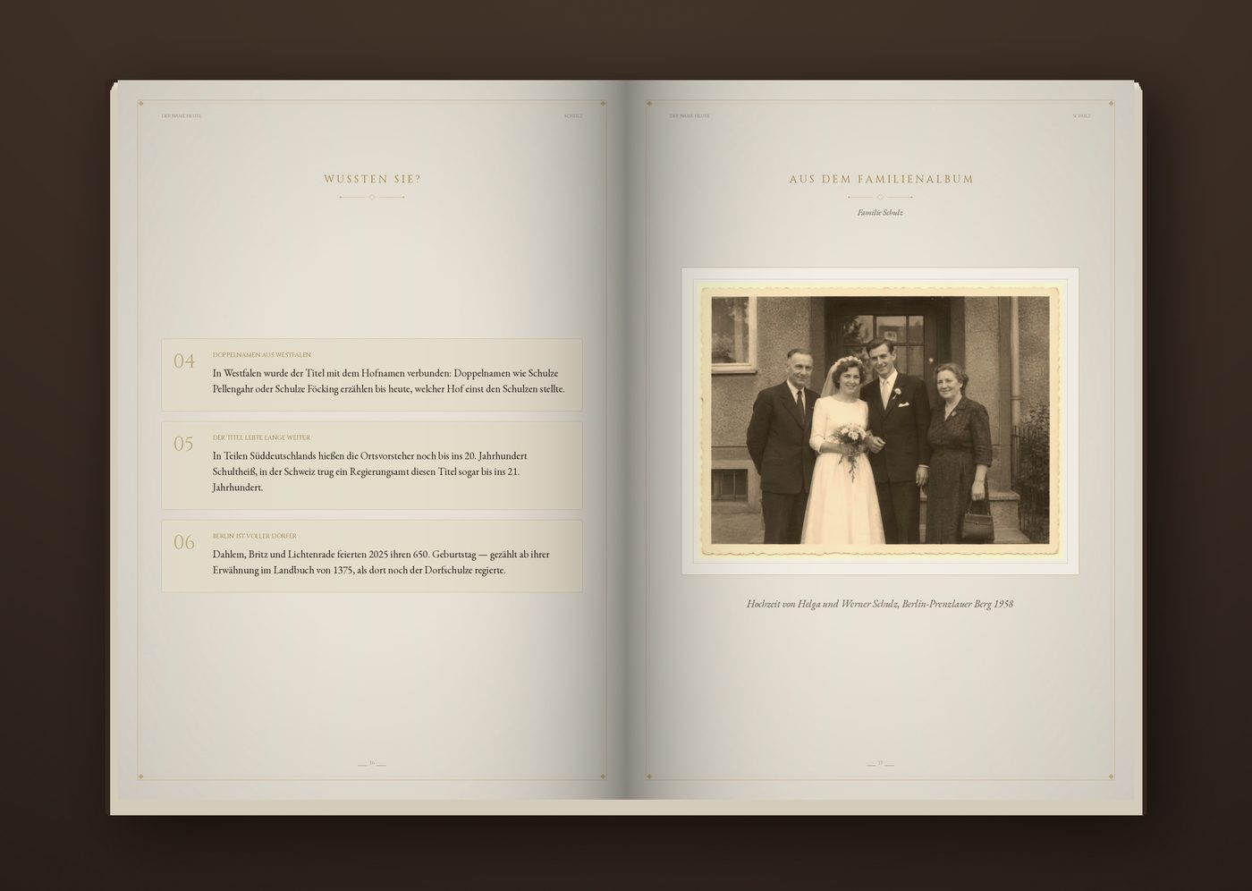 Doppelseite mit Familienfoto